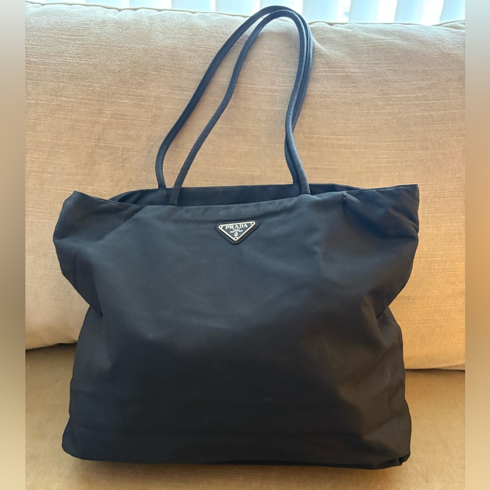Prada Classic Black Tessuto Tote Bag